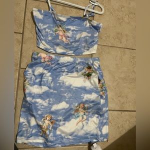 Crop top and skirt set